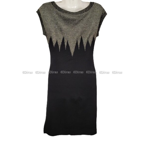 Gold and Black Glitter Party Dress or Sweater Dress -NEW ! Size M, L, XL - Picture 8 of 14